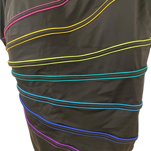 Longitude Womens One Piece Rainbow Swimsuit - Picture 2 of 7